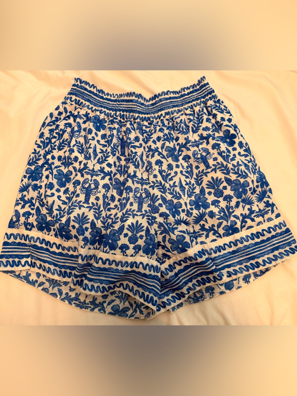 Crown & Ivy x Sewing Down South Blue Floral Shorts Size S